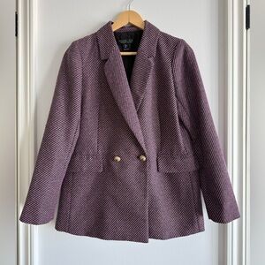 Rachel Zoe Purple Striped Blazer